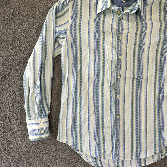 Robert Graham‎ Shirt Men's Medium Multicolored Button Up Flip Cuff 100% Cotton - Picture 5 of 15